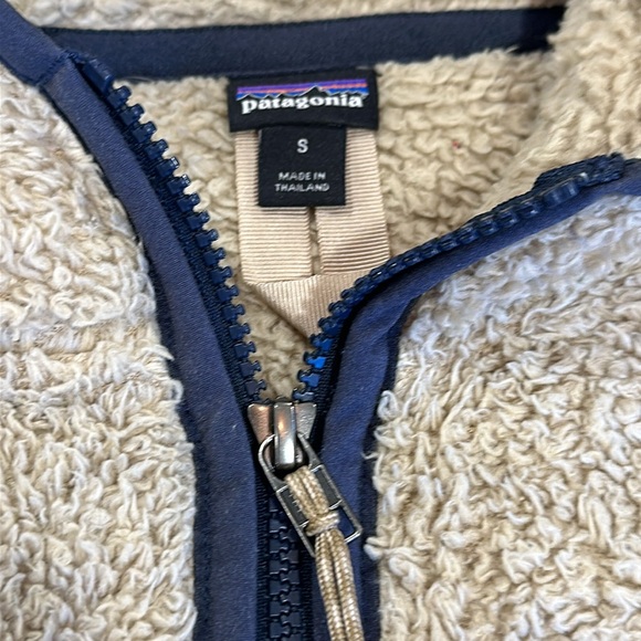 Los Gatos Deep Pile Hooded Pullover Fleece El Cap Khaki Smolder Blue Small - Picture 3 of 9